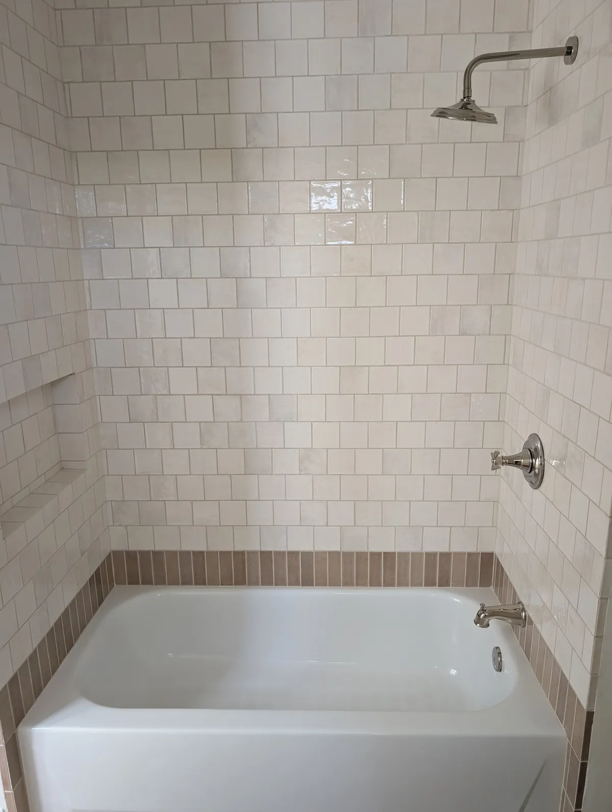 Tub and shower combo with subway tile finish, Prescott bathroom